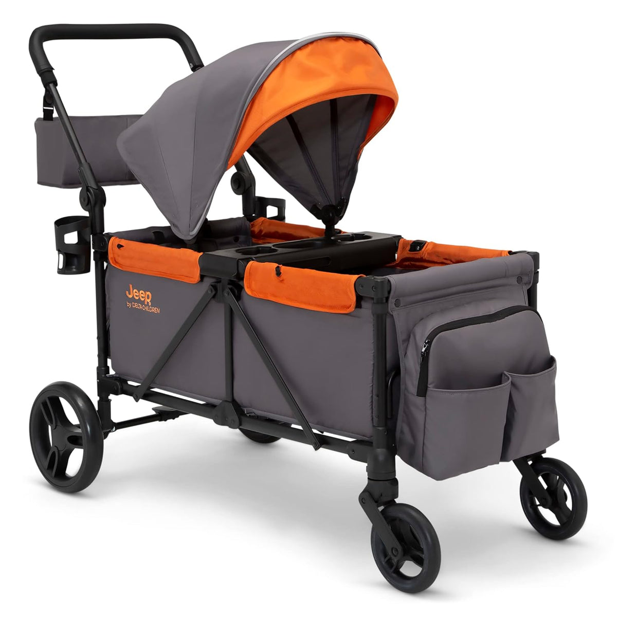 New Jeep Sport All - Terrain Stroller Wagon with Accessories (Grey/Bonfire) - Kidsy