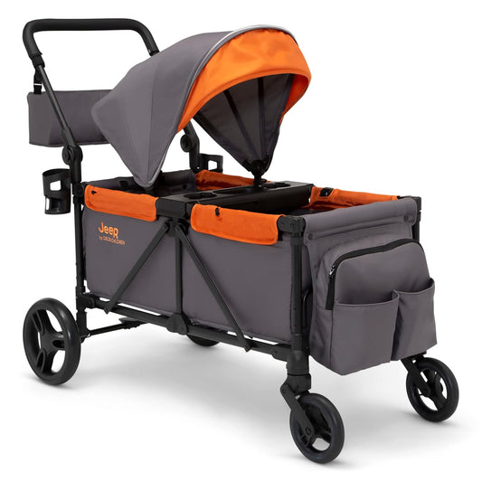 New Jeep Sport All - Terrain Stroller Wagon with Accessories (Grey/Bonfire) - Kidsy