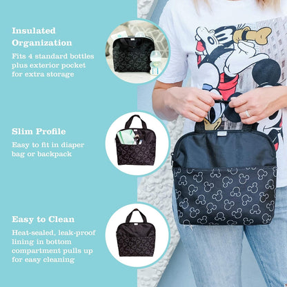 New J.L. Childress Disney Baby MaxiCOOL Breast Milk Cooler Bag (Mickey Black) - Kidsy