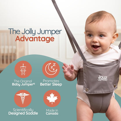 New Jolly Jumper Classic Baby Jumper with Stand (Carbon Black) - Kidsy