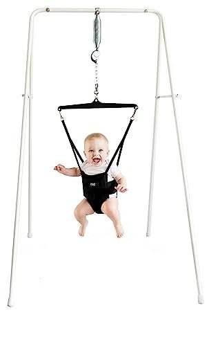 Jolly Jumper Classic Baby Jumper with Stand (Carbon Black)
