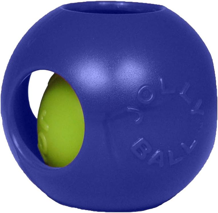 New Jolly Pets Teaser Ball Dog Toy 8 - Inch (Blue) - Kidsy