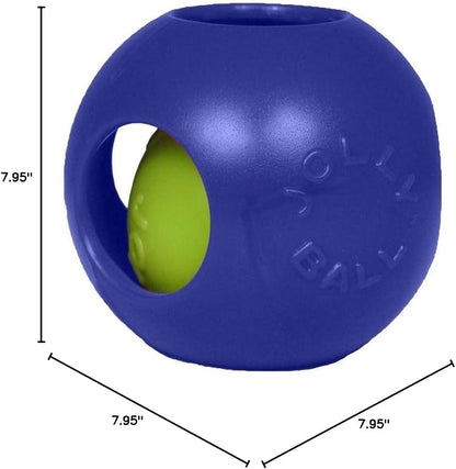 New Jolly Pets Teaser Ball Dog Toy 8 - Inch (Blue) - Kidsy
