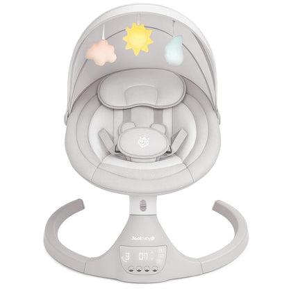New Jool Baby Nova Baby Swing for Infants – Bluetooth Music, Remote (Stone) - Kidsy