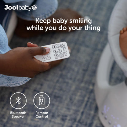 New Jool Baby Nova Baby Swing for Infants – Bluetooth Music, Remote (Stone) - Kidsy