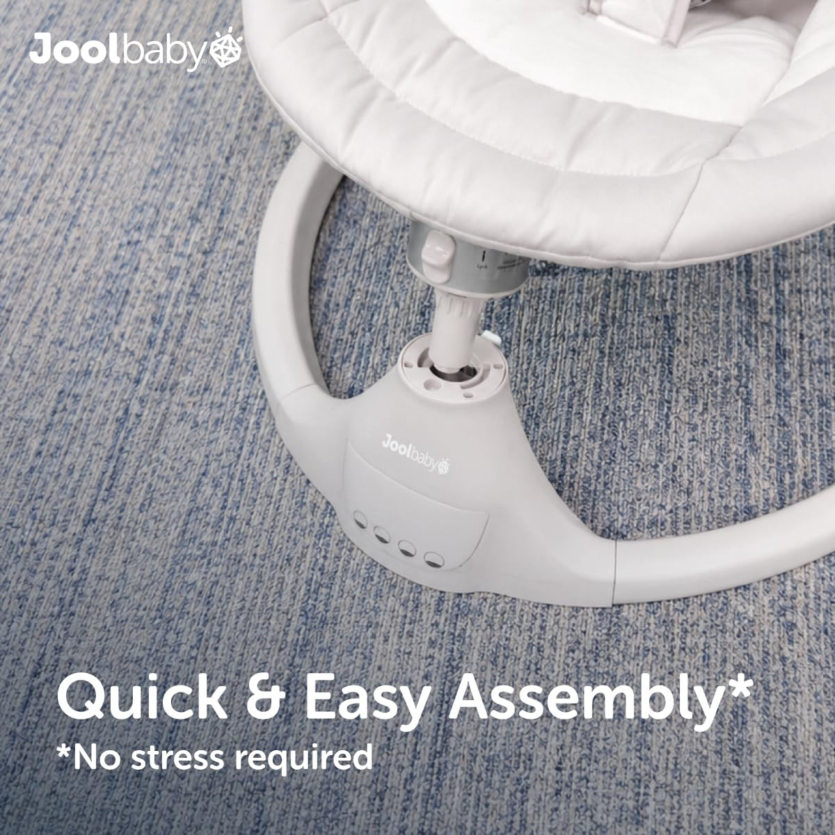 New Jool Baby Nova Baby Swing for Infants – Bluetooth Music, Remote (Stone) - Kidsy