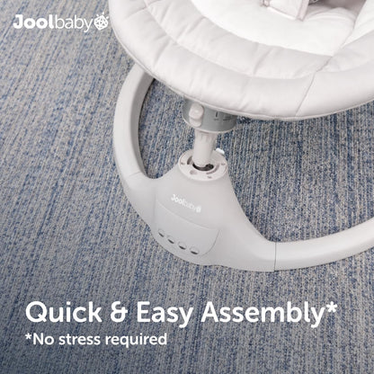 New Jool Baby Nova Baby Swing for Infants – Bluetooth Music, Remote (Stone) - Kidsy