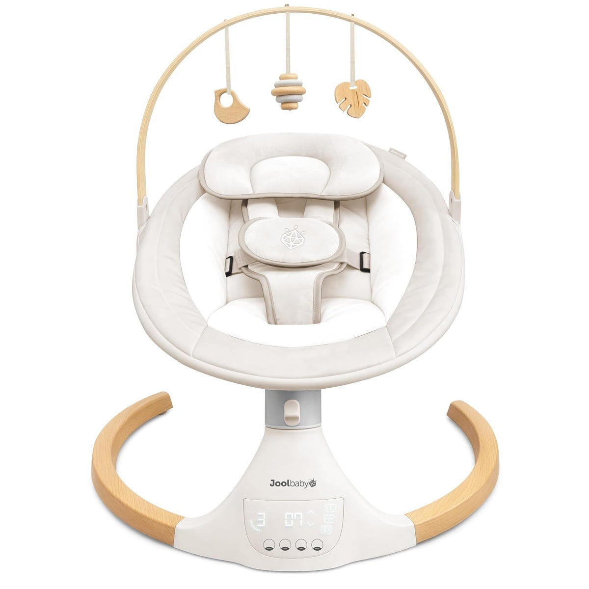New Jool Baby Nova Nature Baby Swing with Bluetooth Music & Remote (Oatmeal) - Kidsy