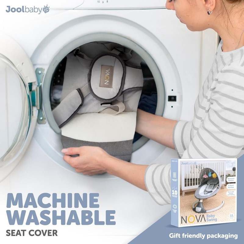 New Jool Baby Nova Swing Motorized Infant Swing (Gray) - Kidsy