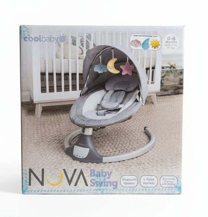 New Jool Baby Nova Swing Motorized Infant Swing (Gray) - Kidsy