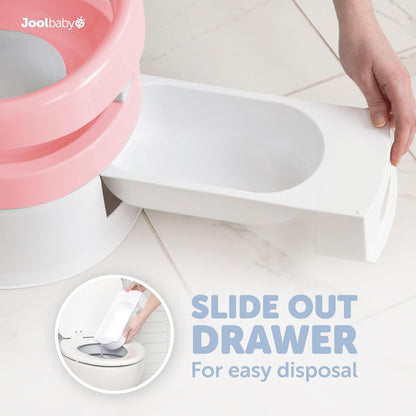 New Jool Baby Potty Chair for Toddler Toilet Training Splash Guard & Back Support (Pink) - Kidsy
