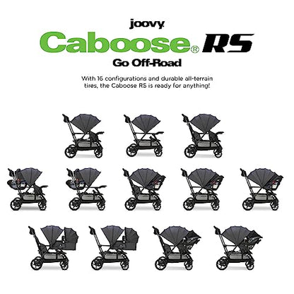 New Joovy Caboose RS Premium Sit And Stand Double Stroller (Jet) - Kidsy