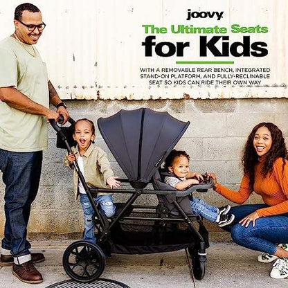 New Joovy Caboose RS Premium Sit And Stand Double Stroller (Jet) - Kidsy
