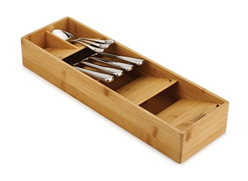 New Joseph Joseph DrawerStore Compact Utensil Organizer Flatware Tray, Small (Bamboo) - Kidsy