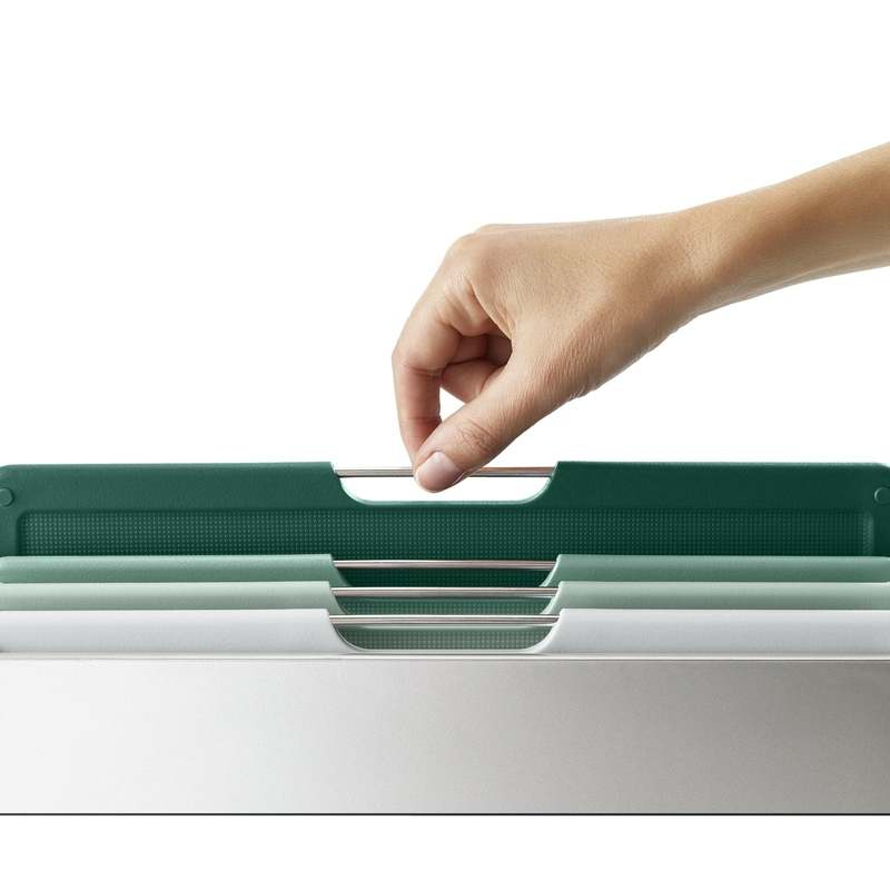 New Joseph Joseph Folio 4 - Piece Color - Coded Cutting Board Set (Sage Green) - Kidsy