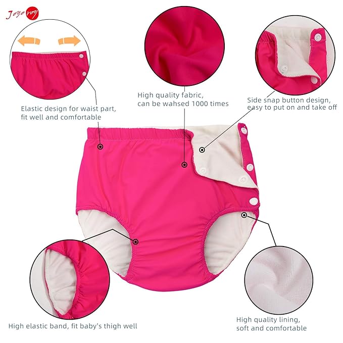 New Joyo Roy Reusable Swim Diaper – Medium (Red/White) - Kidsy