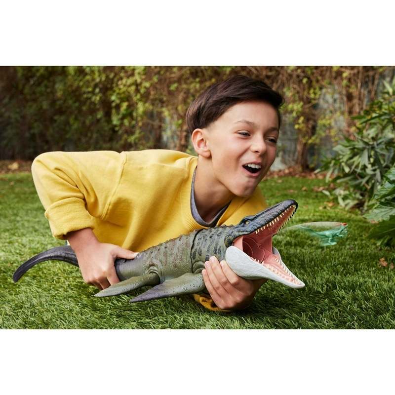 New Jurassic World Bite ‘N Blast Mosasaurus Action Figure - Kidsy