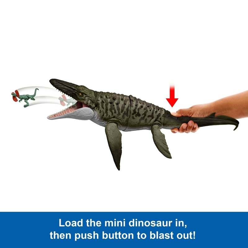 New Jurassic World Bite ‘N Blast Mosasaurus Action Figure - Kidsy