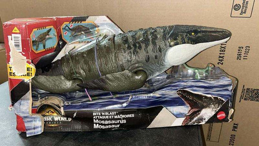 New Jurassic World Bite ‘N Blast Mosasaurus Action Figure - Kidsy