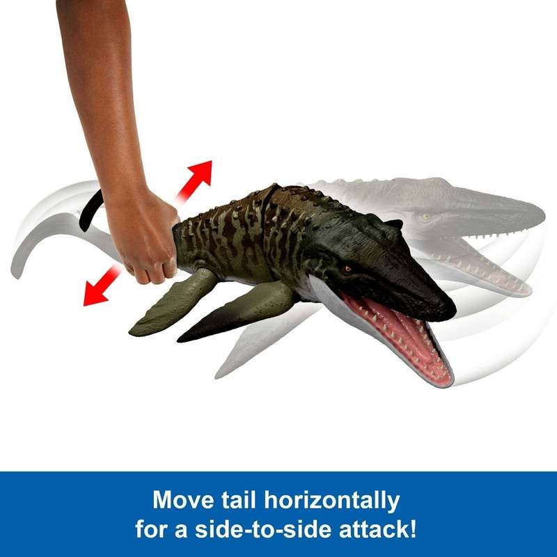 New Jurassic World Bite ‘N Blast Mosasaurus Action Figure - Kidsy