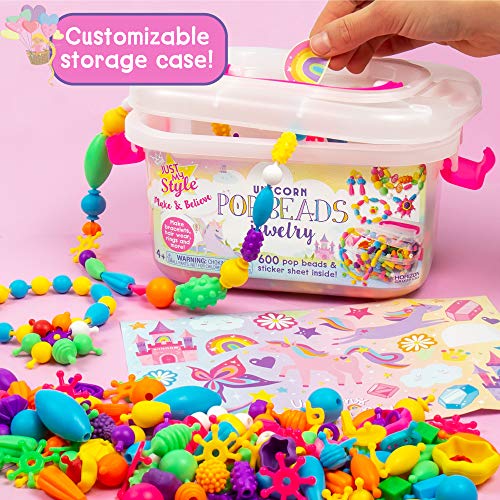 New Just My Style Unicorn Pop Beads 500 Piece Jewelry Kit - Kidsy