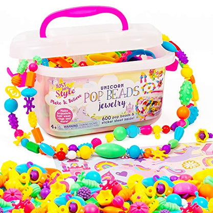 New Just My Style Unicorn Pop Beads 500 Piece Jewelry Kit - Kidsy