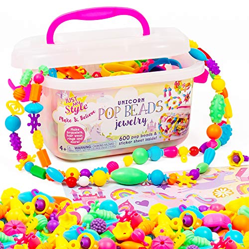 New Just My Style Unicorn Pop Beads 500 Piece Jewelry Kit - Kidsy