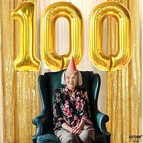 New KatchOn Gold Number 100 Balloon 40 Inch - Kidsy