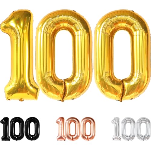 New KatchOn Gold Number 100 Balloon 40 Inch - Kidsy