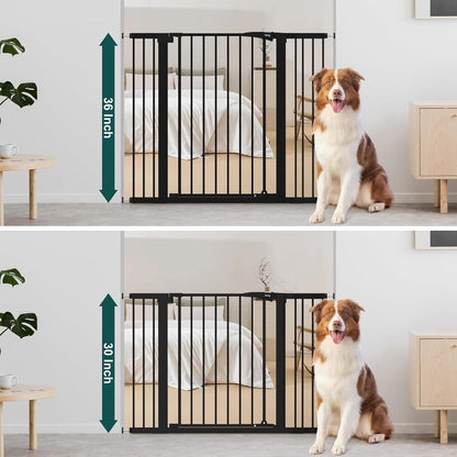 New keny 36" Extra Tall Baby Gate for Doorways (29.7-46"Wide,36"Tall - Black) - Kidsy