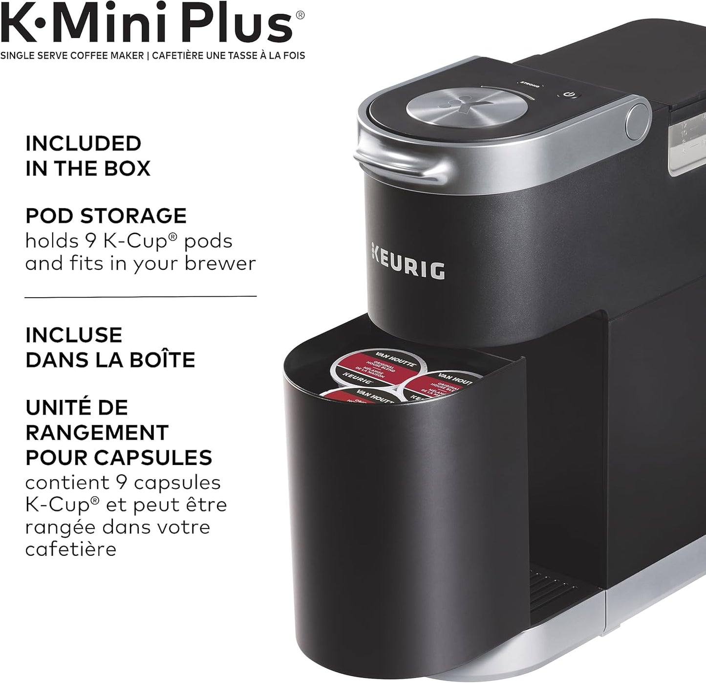 New Keurig K - Mini Plus Single Serve K - Cup Pod Coffee Maker (Black) - Kidsy