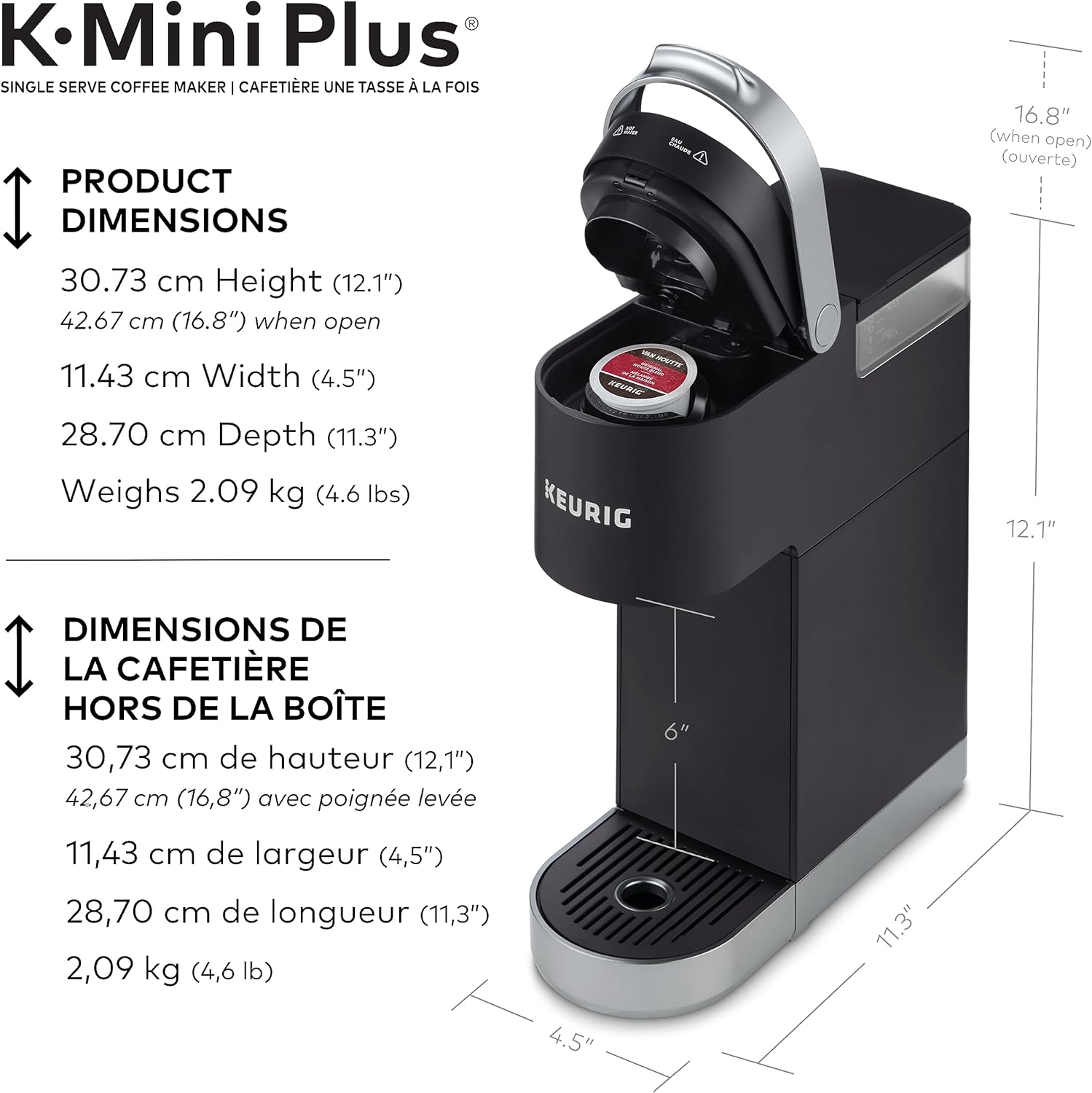 New Keurig K - Mini Plus Single Serve K - Cup Pod Coffee Maker (Black) - Kidsy