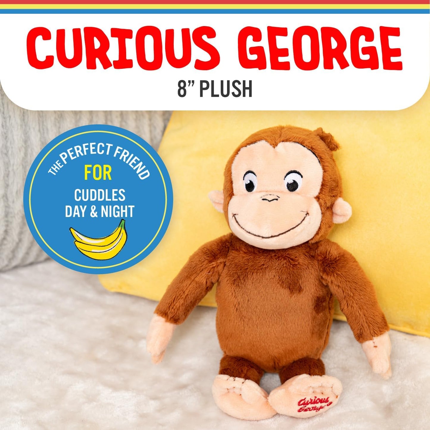 New Kids Preferred Curious George Plush Monkey 8 - Inch - Kidsy