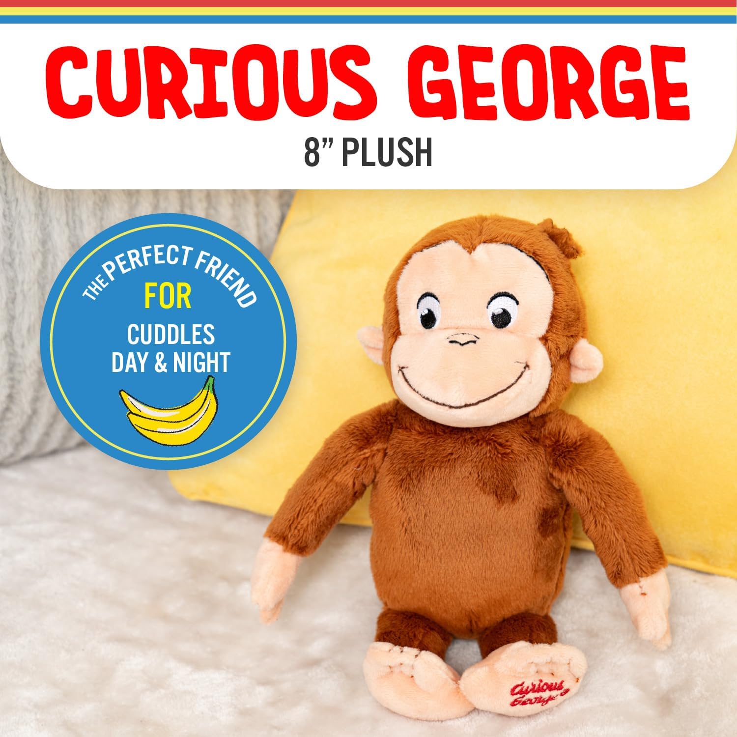 New Kids Preferred Curious George Plush Monkey 8 - Inch - Kidsy