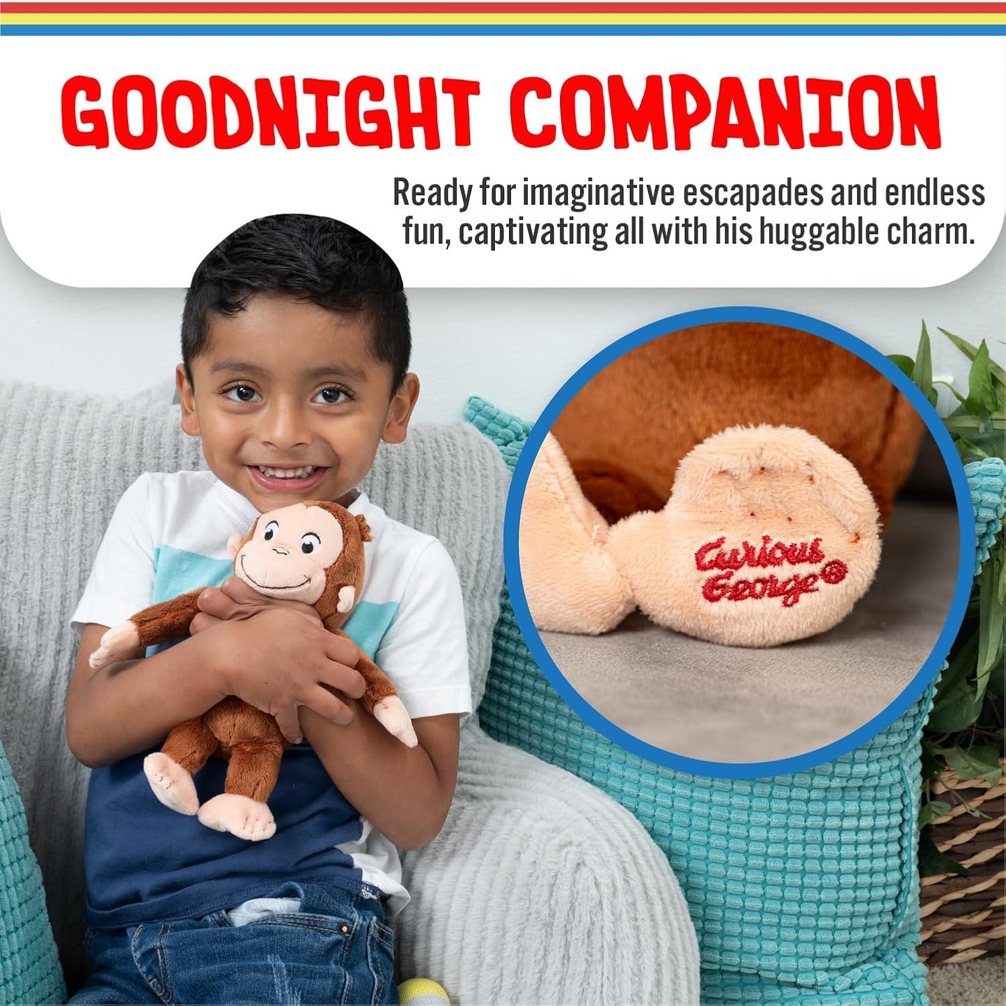 New Kids Preferred Curious George Plush Monkey 8 - Inch - Kidsy