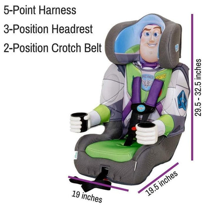 New KidsEmbrace 2-in-1 Car Seat | Forward-Facing Harness (26.5–65 lbs) & Booster Mode (40–100 lbs) (Disney Buzz Lightyear) - Kidsy