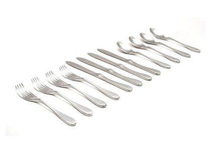 New Knork Stainless Steel Flatware Starter, 12 Piece Set (Matte) - Kidsy