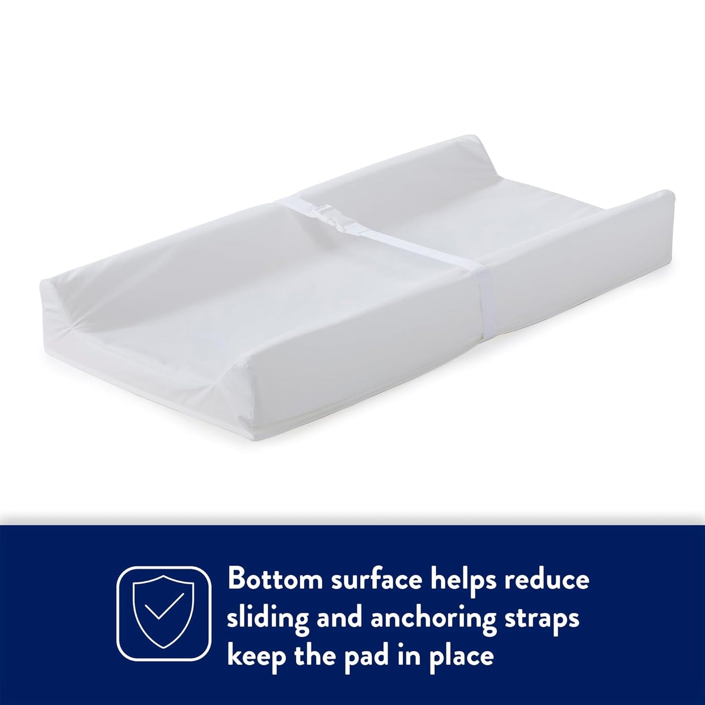 New Kolcraft Waterproof Contoured Wipeable Baby Diaper Changing Pad 16'x32' (White) - Kidsy