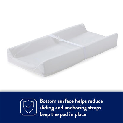 New Kolcraft Waterproof Contoured Wipeable Baby Diaper Changing Pad 16'x32' (White) - Kidsy
