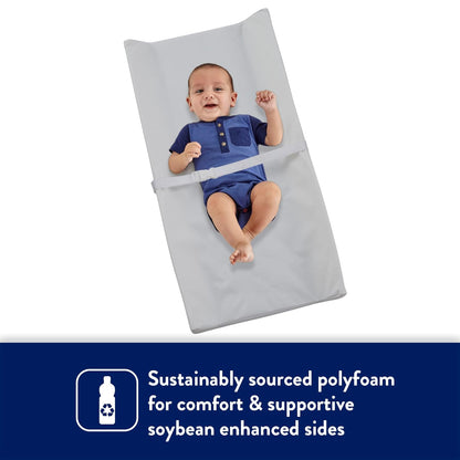 New Kolcraft Waterproof Contoured Wipeable Baby Diaper Changing Pad 16'x32' (White) - Kidsy