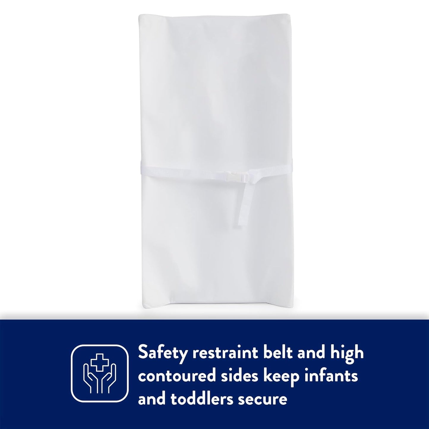 New Kolcraft Waterproof Contoured Wipeable Baby Diaper Changing Pad 16'x32' (White) - Kidsy