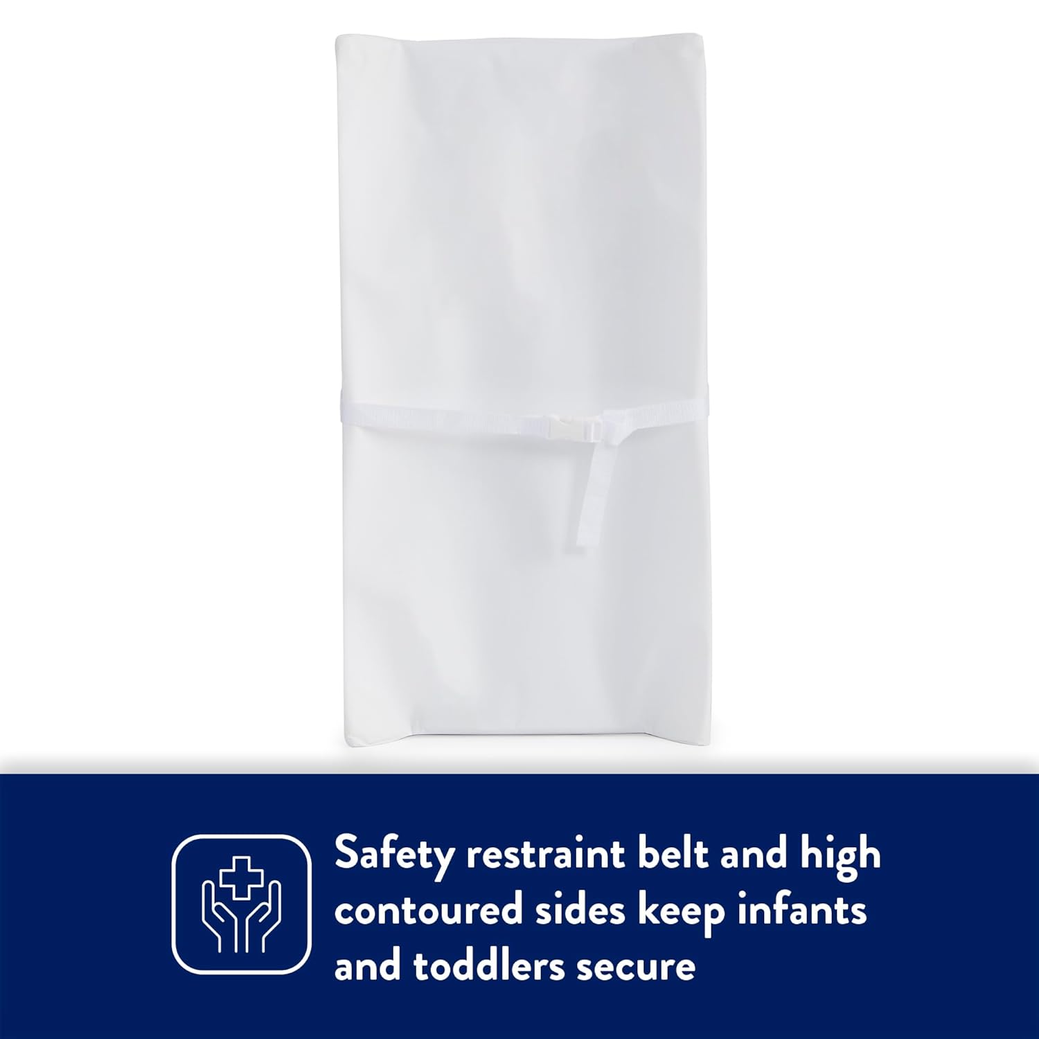 New Kolcraft Waterproof Contoured Wipeable Baby Diaper Changing Pad 16'x32' (White) - Kidsy