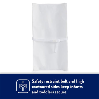 New Kolcraft Waterproof Contoured Wipeable Baby Diaper Changing Pad 16'x32' (White) - Kidsy