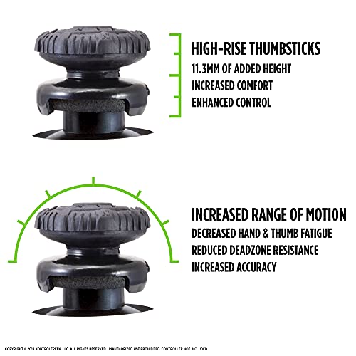 New KontrolFreek FPS Freek Battle Royale Nightfall for Nintendo Switch Pro Controller | Performance Thumbsticks | 2 High - Rise Concave | Black - Kidsy