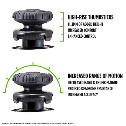 New KontrolFreek FPS Freek Battle Royale Nightfall for Nintendo Switch Pro Controller | Performance Thumbsticks | 2 High - Rise Concave | Black - Kidsy