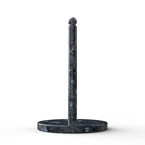 New Koville Koville Norwegian Natural Granite Paper Towel Holder Blue Grey Granite - blue Pearl Stone Rod 8" Base - Kidsy