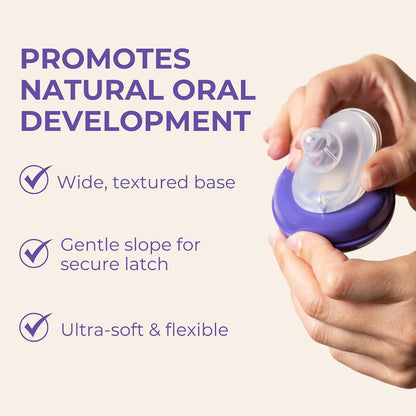 New Lansinoh NaturalWave Medium Flow Bottle Nipples 4 Count - Kidsy