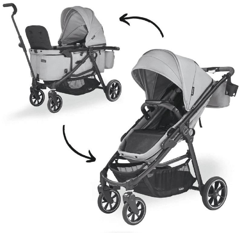 New Larktale Crossover V2 Convertible Stroller/Wagon - Nightcliff Stone - Kidsy