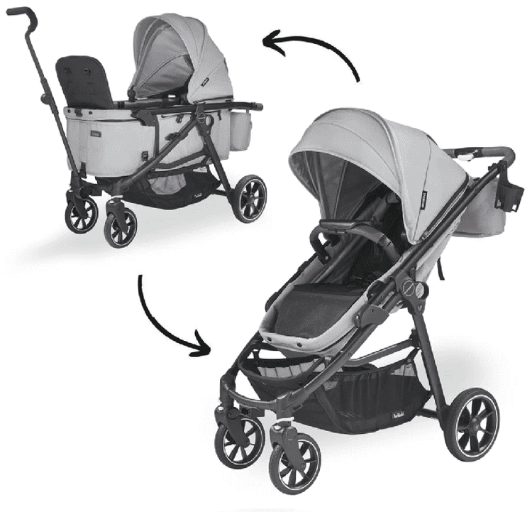 New Larktale Crossover V2 Convertible Stroller/Wagon - Nightcliff Stone - Kidsy