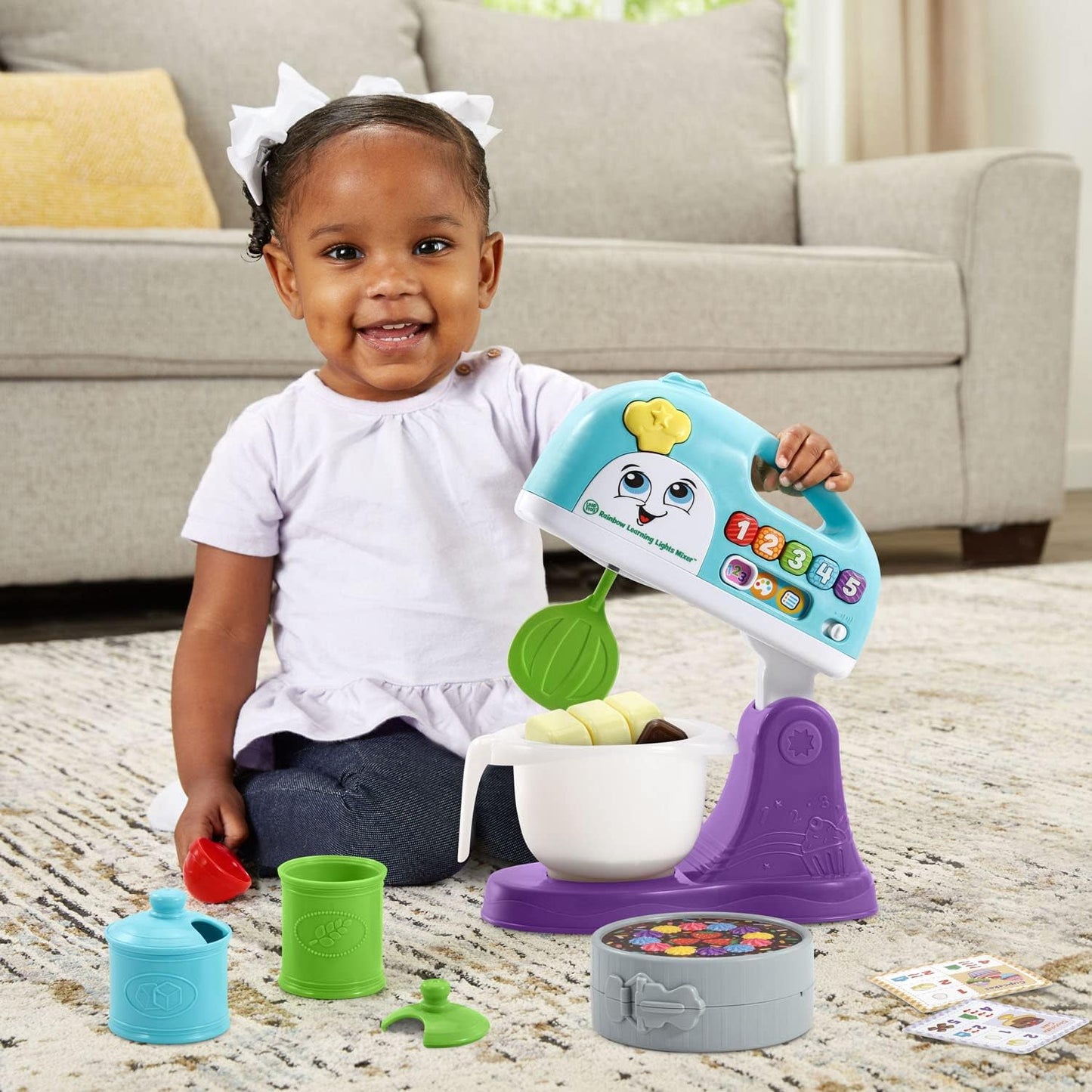 New LeapFrog Rainbow Learning Lights Mixer Toy (Blue) - Kidsy